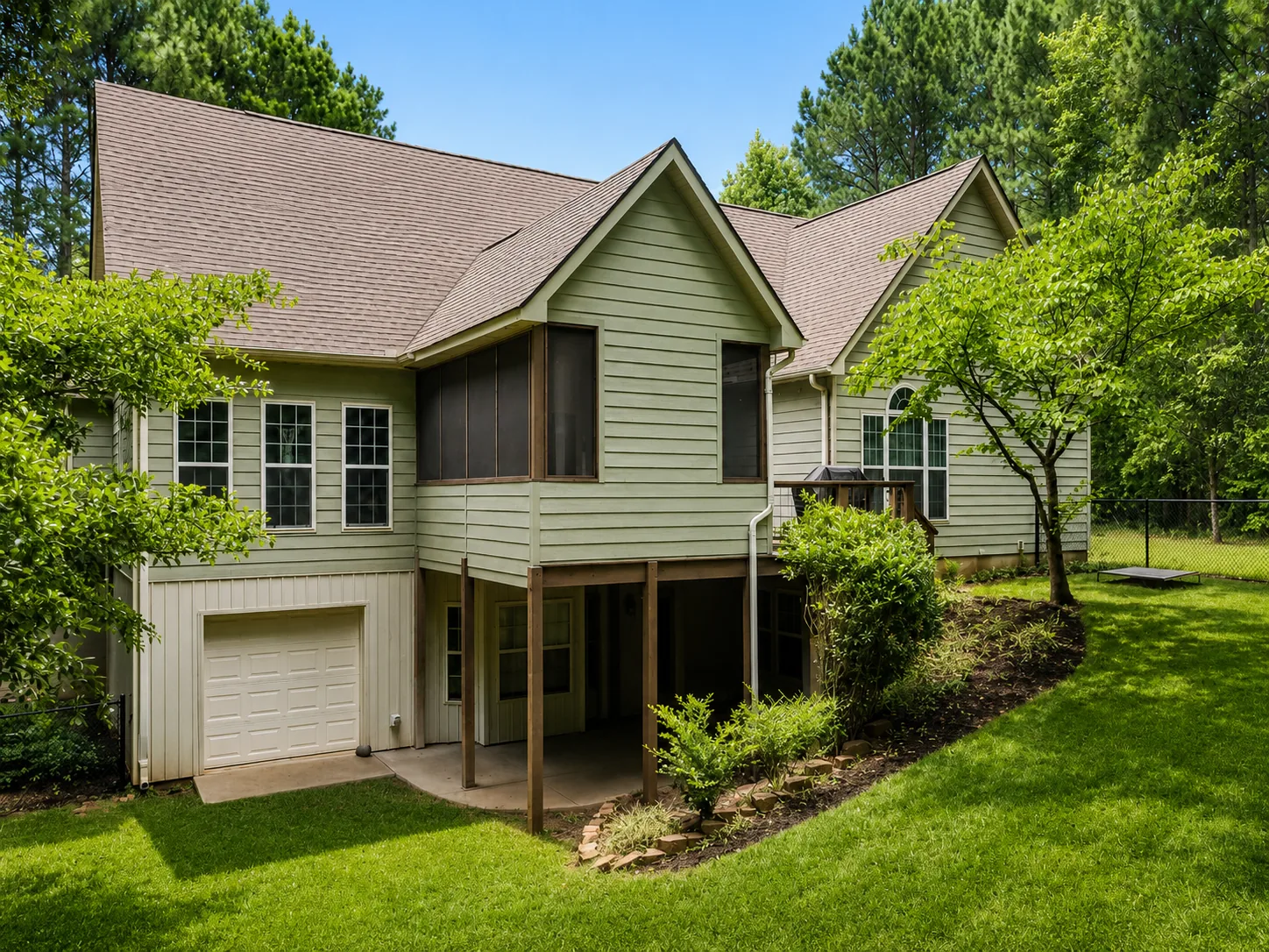 Rear Exterior & Lower Garage