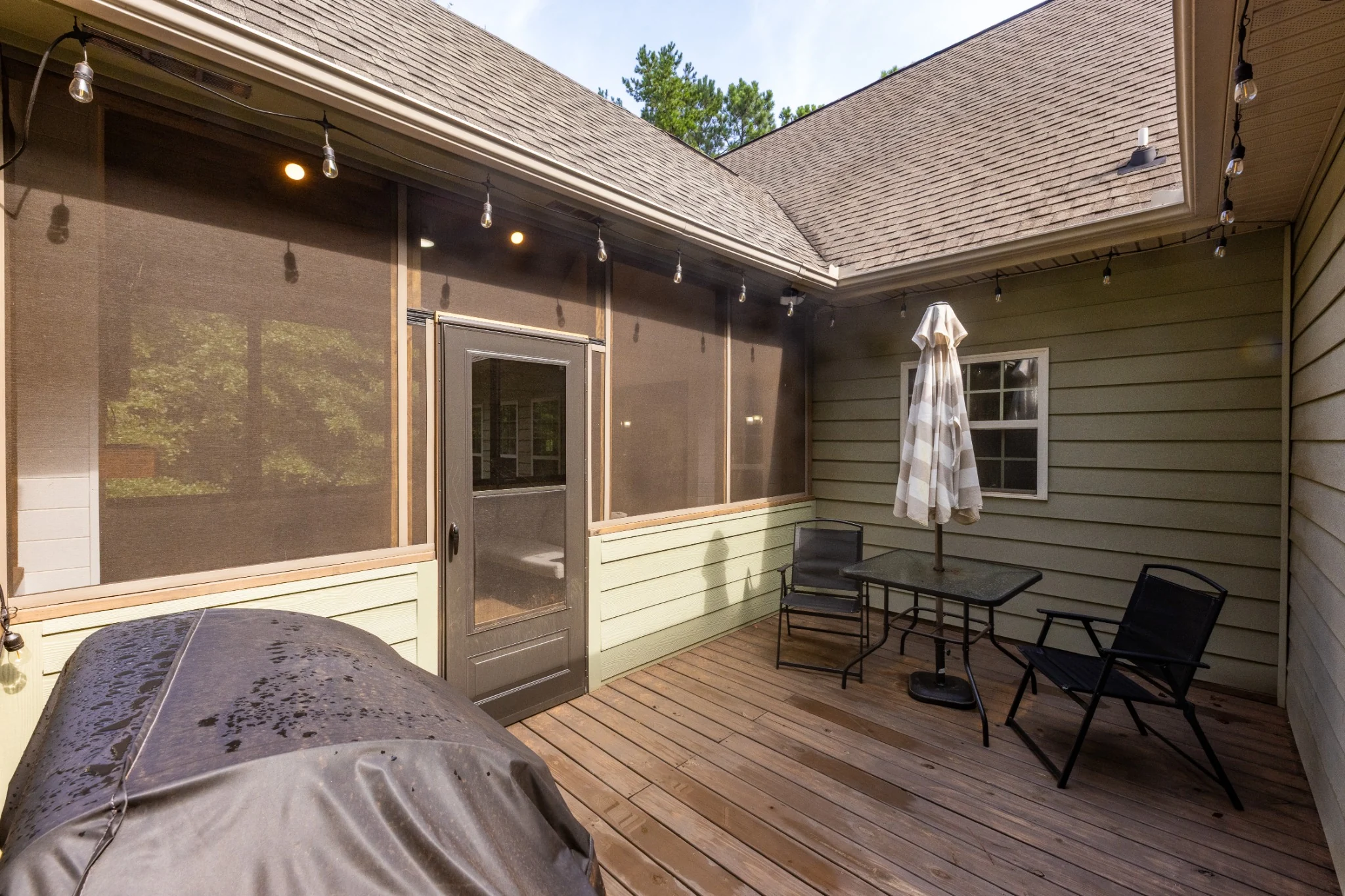 Deck and screened porch entry