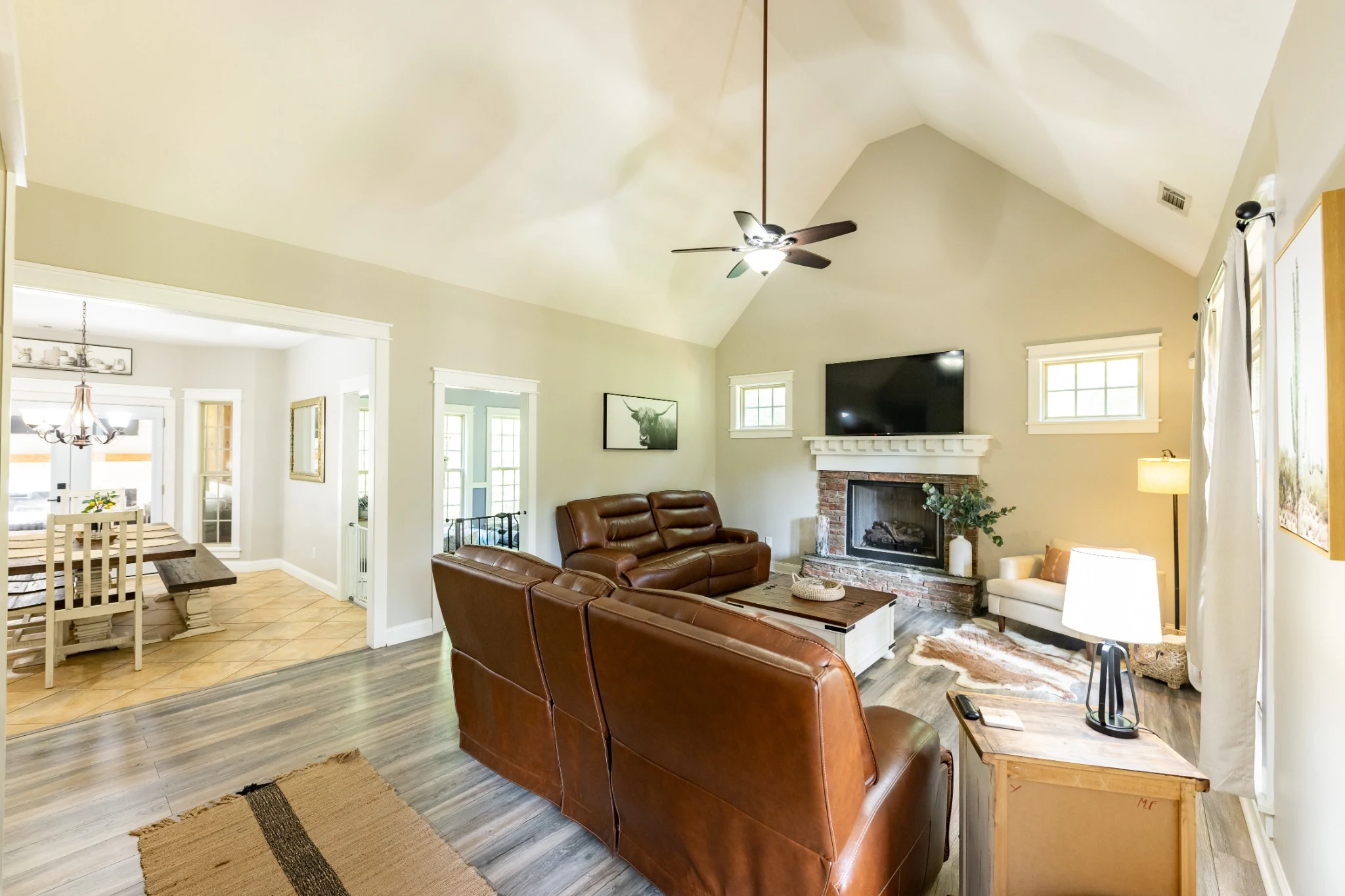 Dining area and kitchen