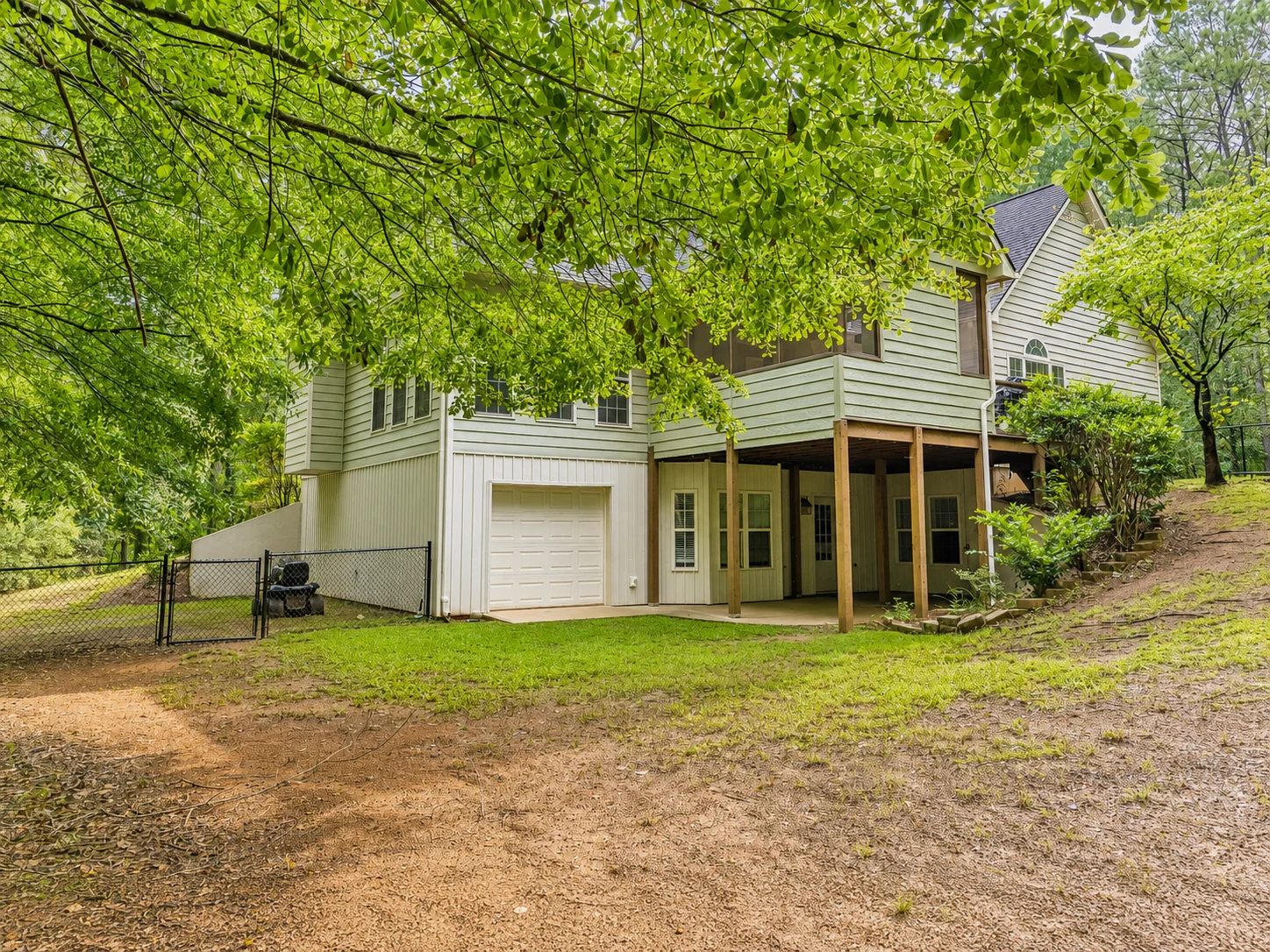 Front Lawn Under the Trees